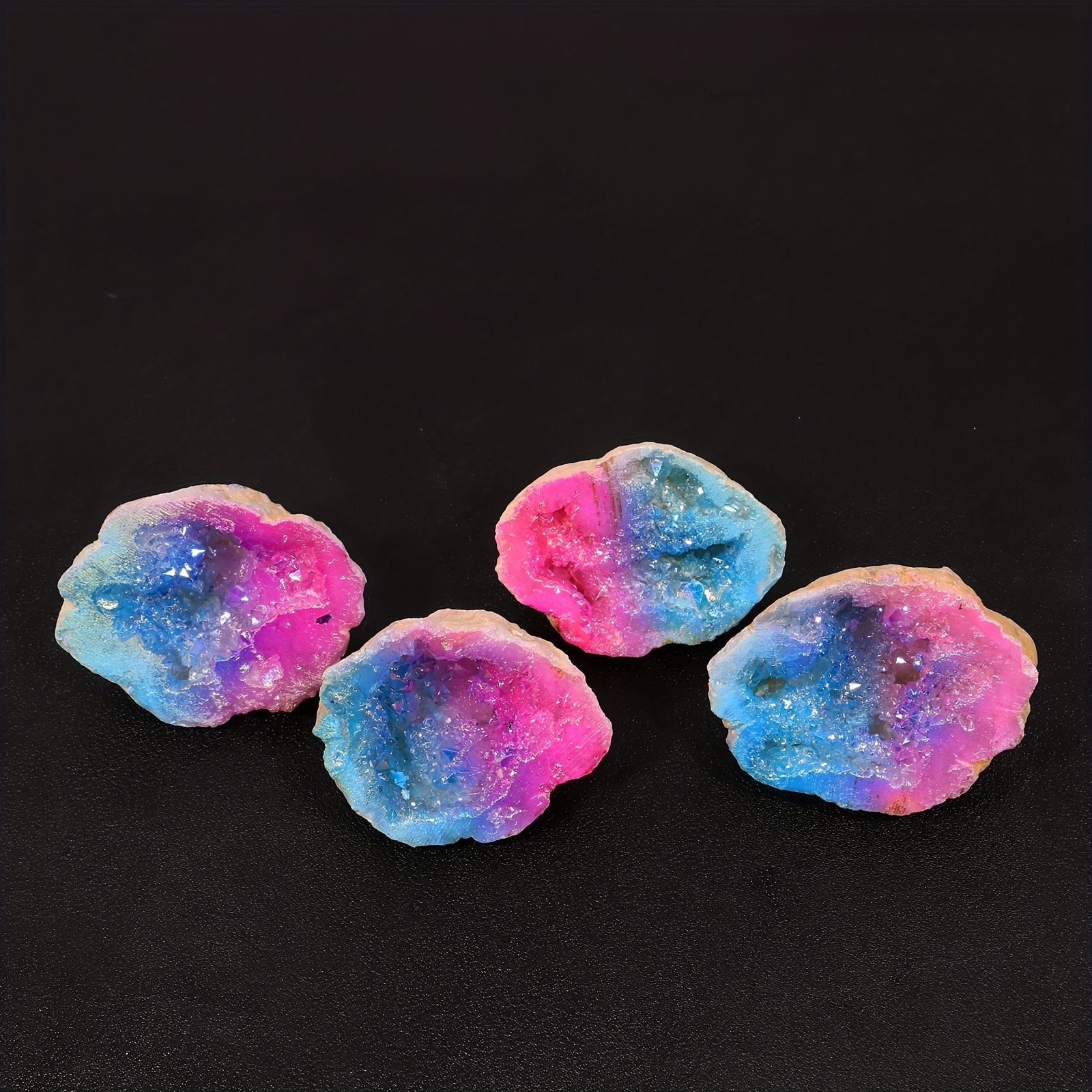 Pink Gemstone Cluster Healing Stone Ball Geode